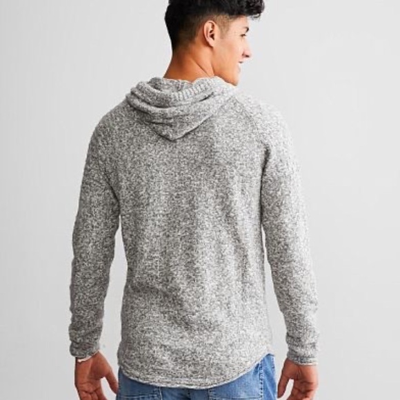 Outpost Makers Men’s Gray Marled Knit Hoodie Sweater Pullover Long Sleeve Size L - Picture 2 of 10